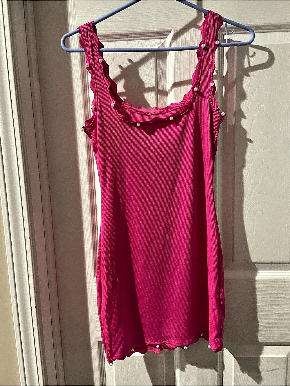 SHEIN Pink Ribbed Tank Top Size Small - Picture 3 of 5